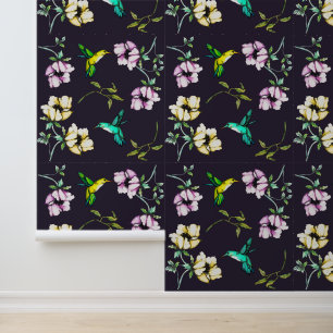 Hummingbirds Cottage Garden Wallpaper