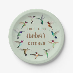 Hummingbirds Custom Paper Plates