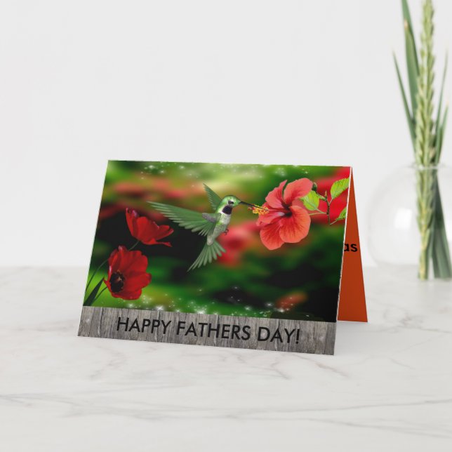 Hummingbirds Fathers Day Card (Front)