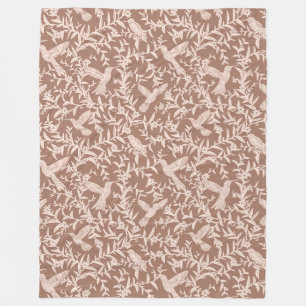 Hummingbirds Floral Fleece Blanket