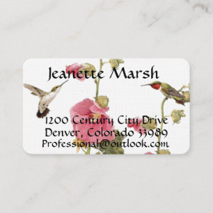 Hummingbirds & Flowers Business Cards