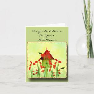 Hummingbirds in the Poppies Greeting Card