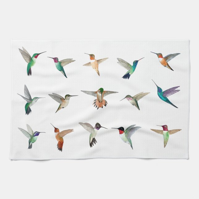 Hummingbirds of North America  Tea Towel (Horizontal)
