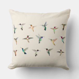 Hummingbirds of North America Throw Pillow