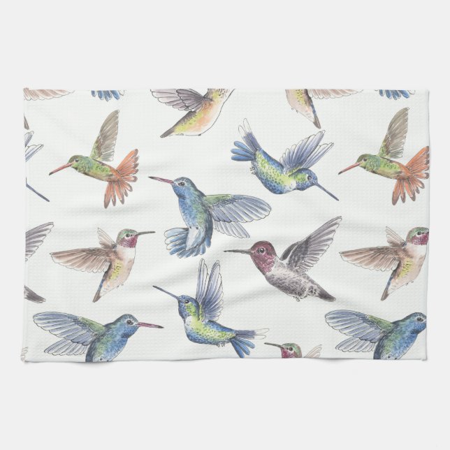 Hummingbirds Tea Towel (Horizontal)