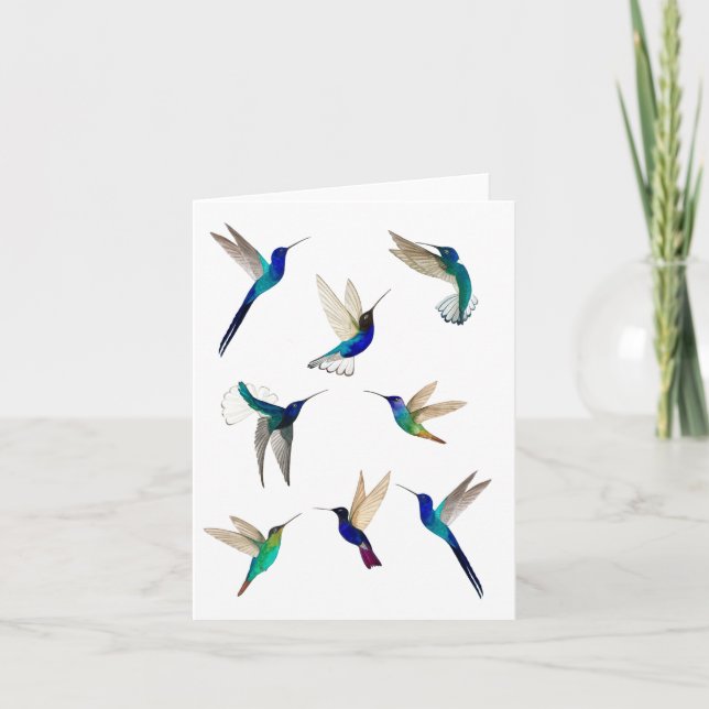 Hummingbirds  thank you card (Front)