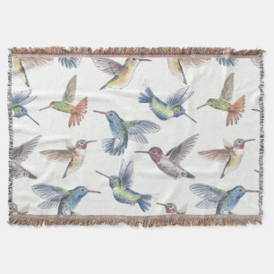 Hummingbirds Throw Blanket