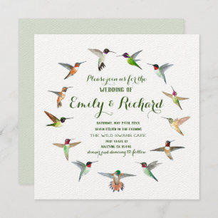 Hummingbirds Wedding Invitation