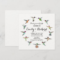 Hummingbirds Wedding Invitation