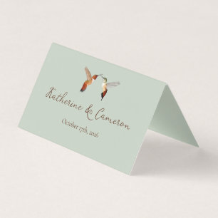 Hummingbirds Wedding Place Cards
