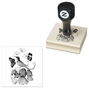 Hummingbirds Wildlife Shells Scrapbooking   Rubber Stamp