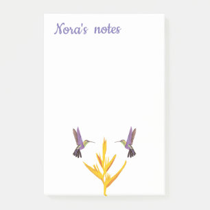 Hummingbirds Yellow Flower Post-it Notes