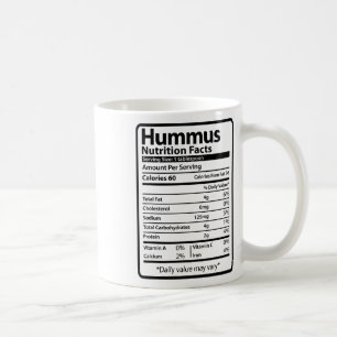 Hummus Funny Food Nutrition Facts For Thanksgiving Coffee Mug