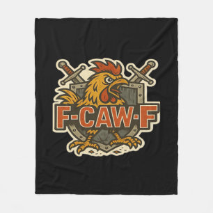 Humor Crow Funny Gothic F-Caw-F Fleece Blanket
