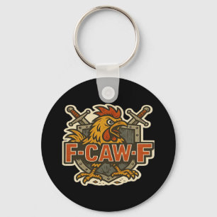 Humor Crow Funny Gothic F-Caw-F Key Ring