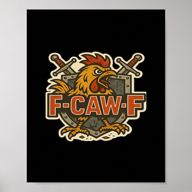 Humor Crow Funny Gothic F-Caw-F Poster (Front)
