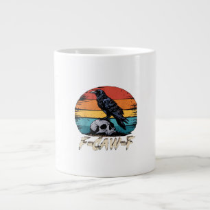 Humor F-Caw-F Gothic Funny Crow Essential Retro St Large Coffee Mug