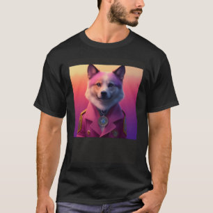Humor Fox Furry Fur Dog Pup Awesome Astronaut Wow T-Shirt