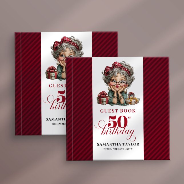 Humor style 50th woman birthday event guest book (Humor style 50th woman birthday event guest book)