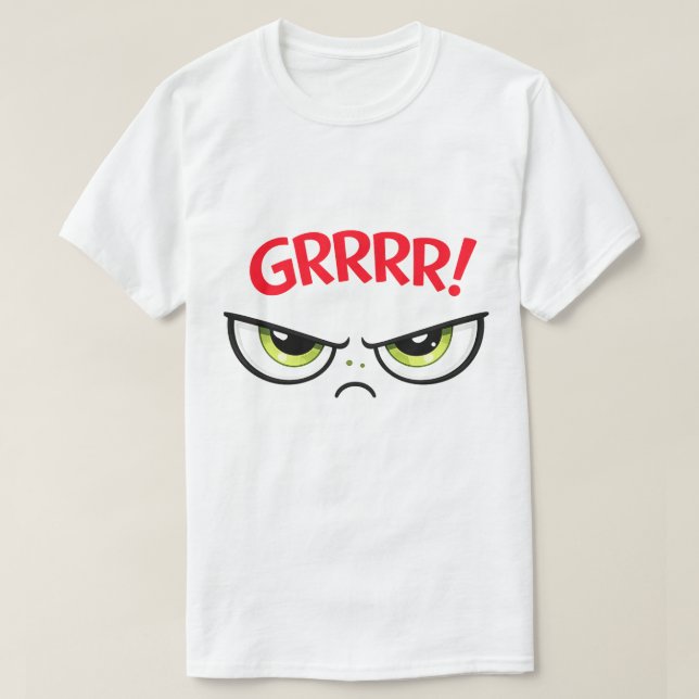  Humor The Green Sour Funny Grape Grrrrrrr T-Shirt (Design Front)