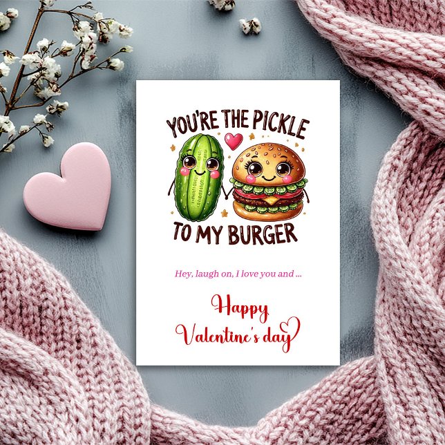 Humor Valentine Card with Silly Food Characters (Humor Valentine Card with Silly Food Characters)