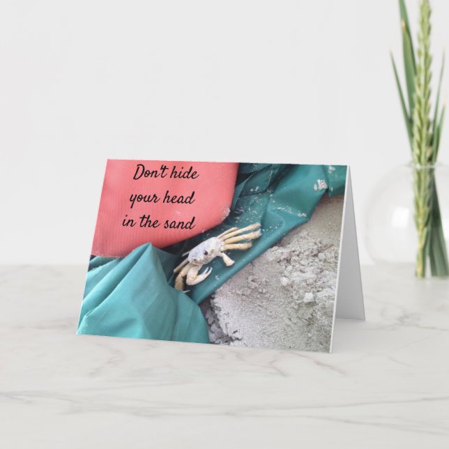 HUMOROUS **70th BIRTHDAY** BEACH CARD (Front)