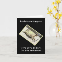 HUMOROUS ACCIDENT CARD/TURTLE UPSIDE DOWN/Call911