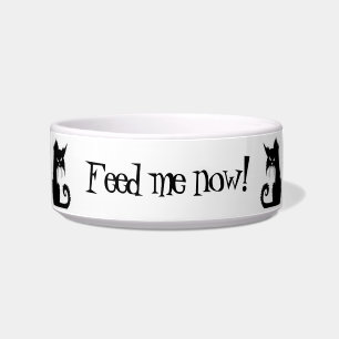 Humorous "Angry Kitty" cat bowl