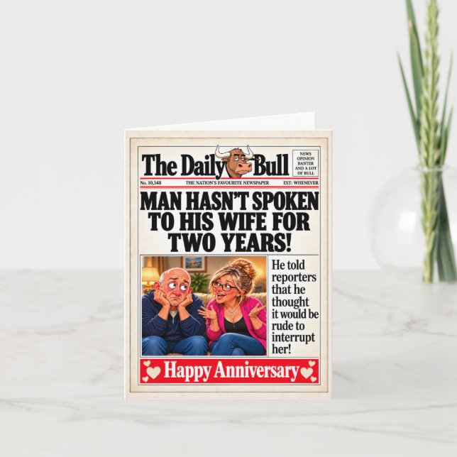 Humorous anniversary card (Front)