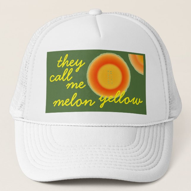 Humorous Baby Boomer Hat they call me melon yellow (Front)
