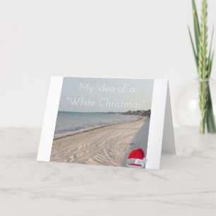HUMOROUS BEACH CHRISTMAS GREETING CARD