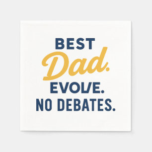 Humorous "BEST DAD EVER" Paper Napkin/Coaster Napkin