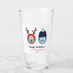 Humorous Christmas and Hanukkah Mask Custom Glass