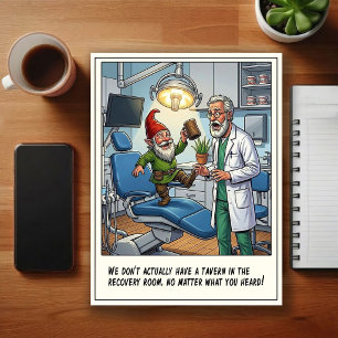 Humorous Dentist Office Cartoon Postcard