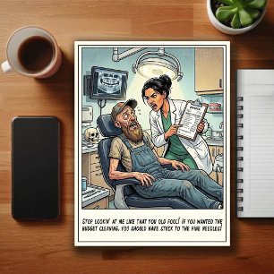 Humorous Dentist Office Cartoon Postcard