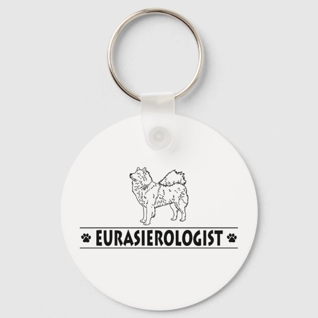 Humorous Eurasier Key Ring (Front)