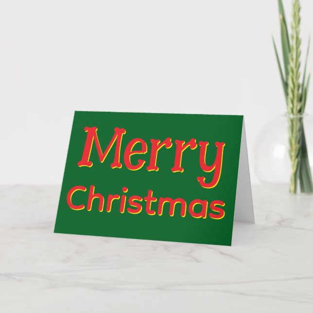 Humorous funny grouchy Christmas card (Front)