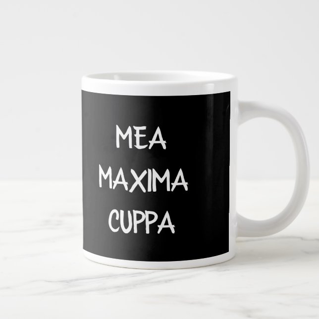 Humorous Latin Catholic Mea Maxima Cuppa Large Coffee Mug (Right)