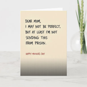 Humorous Mom Prison Message Card