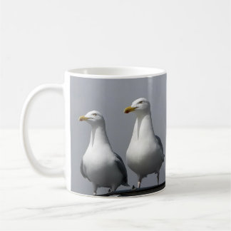 Humorous Mr & Mrs Gully Romantic Seagull Coastal Coffee Mug