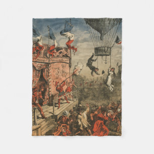 Humorous Print Of A Theatrical Performer Fleece Blanket