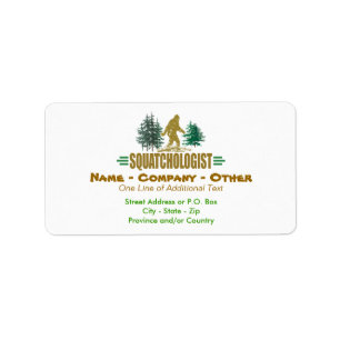 Humorous Sasquatch, Bigfoot Label