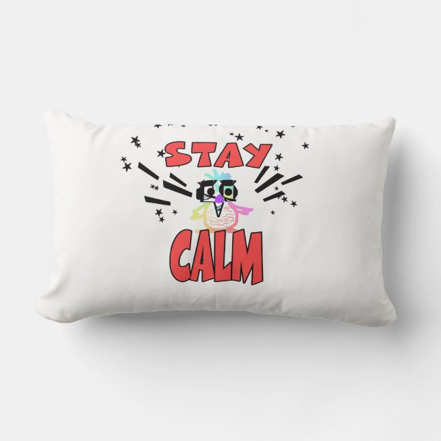 HUMOROUS STAY CALM LUMBAR CUSHION (Front)