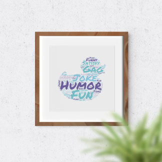 Humorous word cloud. poster