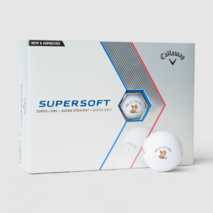 Humour Adorable Corgi 'Bark Less, Golf More' Fun Balls