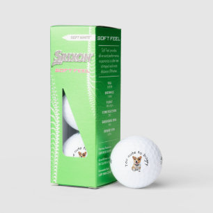 Humour Adorable Corgi 'Too Cute to Bogey' Fun Golf Balls