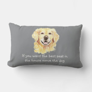 Humour Best Seat in house Dog Pet Animal Lumbar Cushion