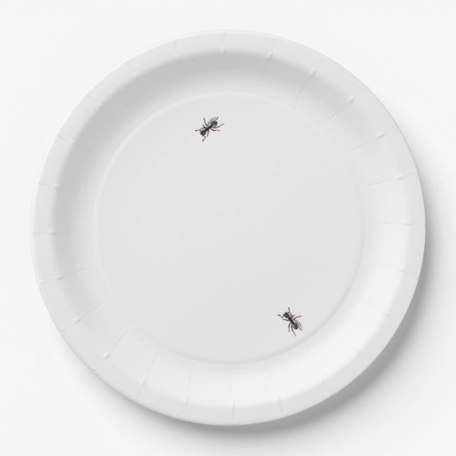 Humour Bug Ant Funny Paper Plate (Front)