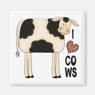 Humour Country Cow Fridge Magnet
