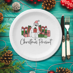 Humour Cute Funny Christmas Paper Plate